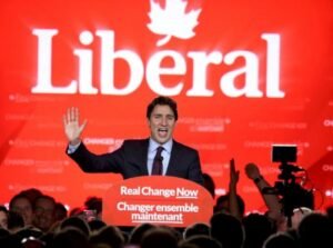 Liberal Party leader Justin Trudeau gives his victory speech after Canada's federal election in Montreal, Quebec, October 19, 2015.  REUTERS/Chris Wattie