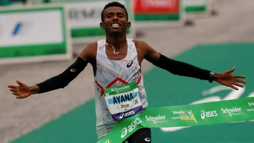 Ethiopian 20-year-old wins Paris Marathon title on first attempt