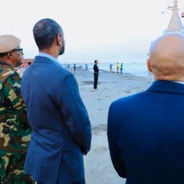 Somali Defence Minister Abdulkadir- at Mogadshu port Somalia urges Germany against ‘forced’ deportation of Africans