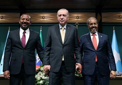 Turkey President Erdoğan with PM Abiy and Hassan Sheikh What Turkey is getting wrong in Ethiopia-Somalia mediation