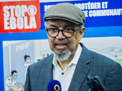 WHO- Director-General Tedros Adhanom WHO chief lands in Congo, saying Ebola outbreak ‘can be stopped’