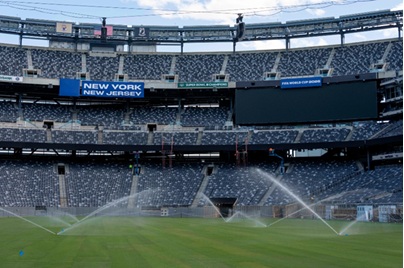 Fifa World Cup-NY-NJ Stadium The World Cup final will be played on turf with mixed reviews. Rain might help