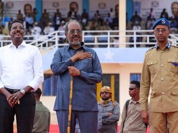Galkacyo- Hassan Sheikh- Qoorqoor Hassan Sheikh Reaches Galmudug Side of Galkayo, but Somalia’s Political Divide Looms Large